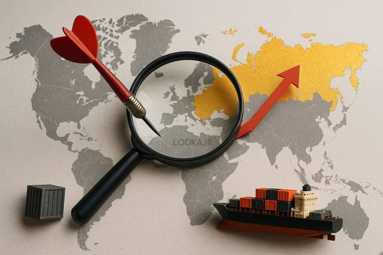 تمرکز بر یک بازار صادراتی مشخص روی نقشه جهان